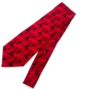 Boca Classics Men's Red/Black Abstract Silk Necktie